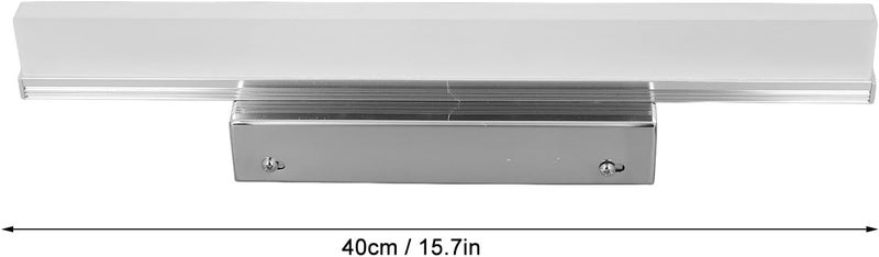 شريط إضاءة زونيت LED للمرآة، بدرجة حرارة لونية 3000K/4000K/6000K، مصباح مرآة مكياج من الألومنيوم والأكريليك للحمام، طاولة الزينة، غرفة النوم (فضي، 15.7 بوصة، توصيل مباشر) - Image 5