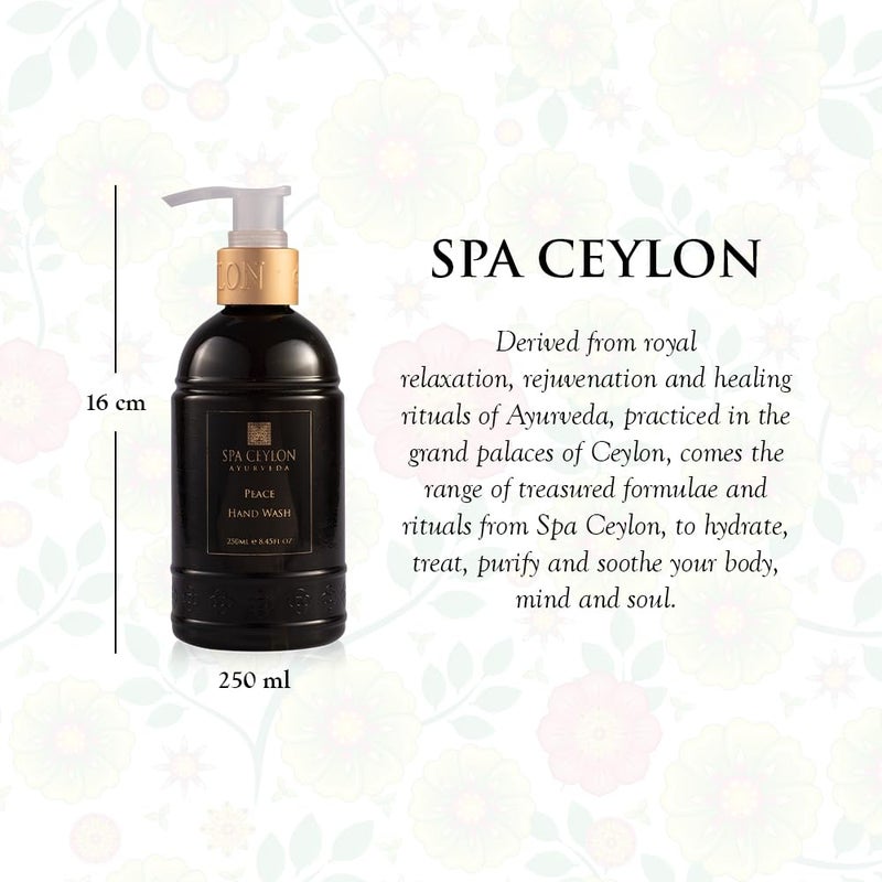 SPA CEYLON Peace Hand Wash | Gentle Hand Wash | Hydrates & Cleanses | Liquid Hand Soap | Aromatic Fragrance of Peppermint, Lemon, Lemongrass | 250ml - Image 2
