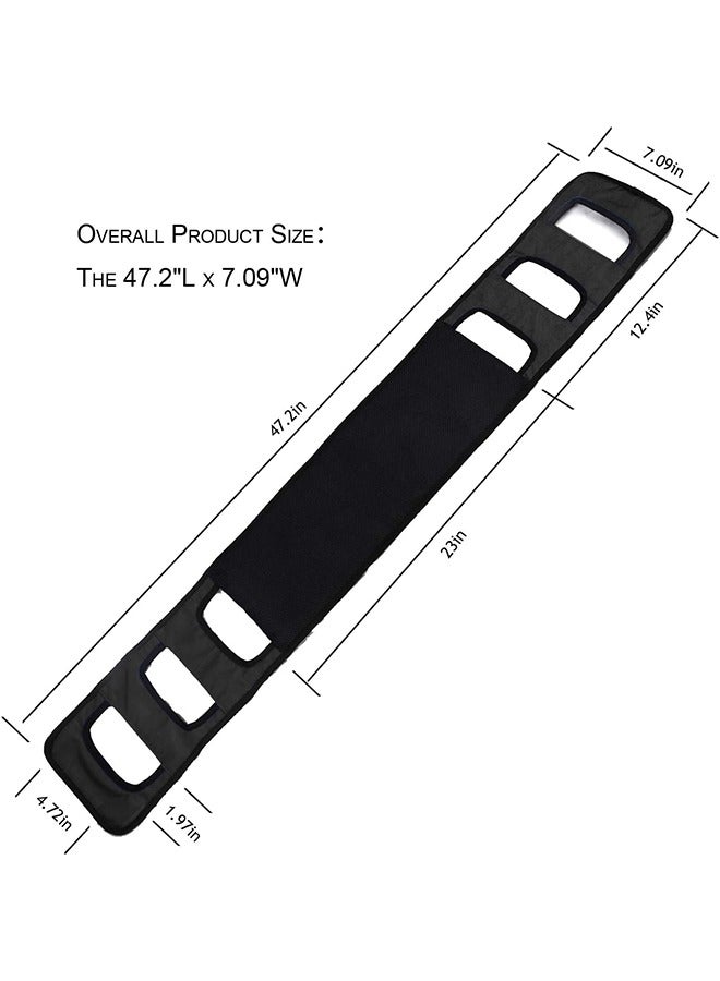 جي أس لوحة النقل المريض أداة رفع الحزام نقل النقل إعاقة التحول رعاية المريض سلامة التنقل معدات المساعدة (أسود) - Image 3