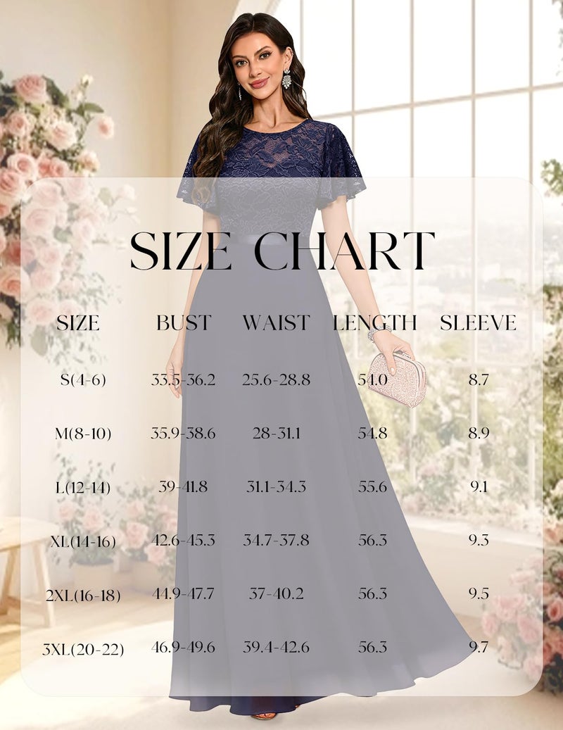 DRESSTELLS Formal Dresses for Women Wedding Guest, Mother of Bride Cocktail Prom Party Long Evening Gowns Gala Maxi Dress for Bridesmaid, 2026 Spring, Navy Blue M - Image 5