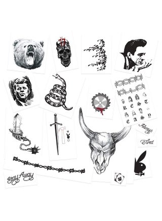 FashionTats Temporary Tattoos inspired by Post Malone -UPDATED 2022- to include Skull, Flail, Circular Saw & Hammer | HAND & FACE TATTOOS | Skin Safe | MADE IN THE USA| Removable - pzsku/ZB0792B8ED366026F3D13Z/45/_/1686686327/200f76c5-619e-49e7-ba2d-1375974669ae