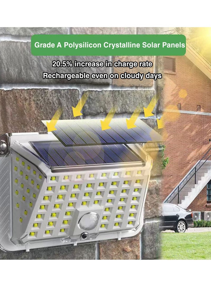 Excefore Outdoor Solar Light, LED Solar Light 120° Super Bright Solar Wall Light with Motion Detector, IP65 Waterproof Garden Security Wall Light,  (Energy Class A+++)(A) [Energy Class E]  - Image 2