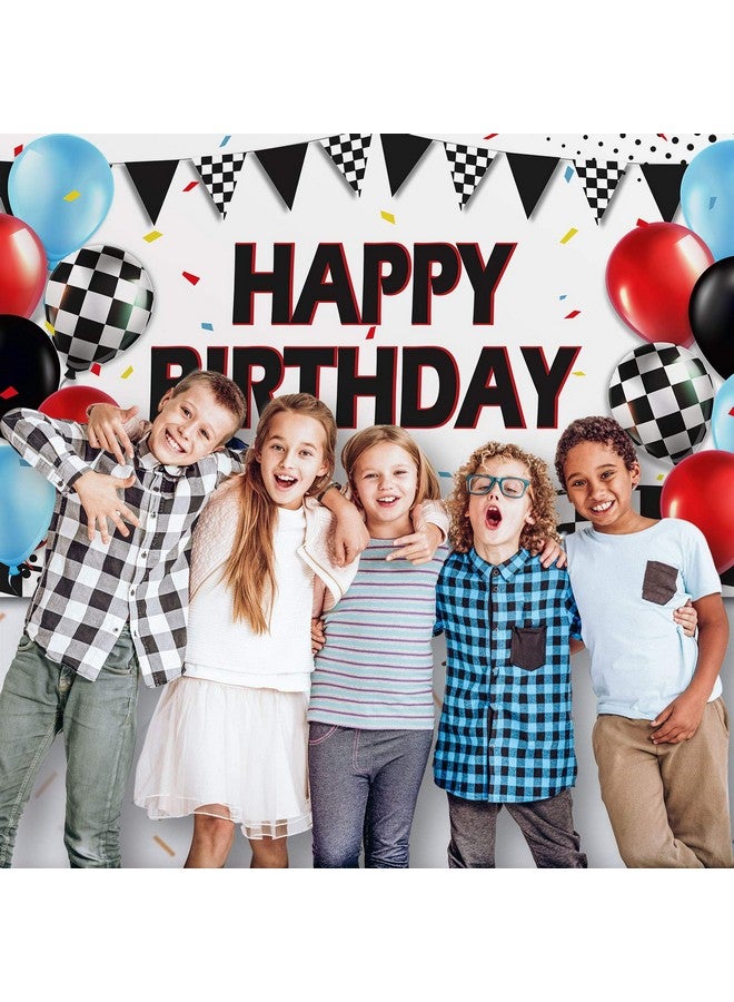 Sumind لافتة خلفية لتزيين حفلة عيد ميلاد دراجة نارية - سباق موتوكروس - لوازم حفلة عيد ميلاد ذات طابع دراجة نارية للمراهقين والبالغين، 72.8 × 43.3 بوصة - Image 4