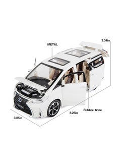 CHE ZHI 1:24 Lexus LM300 Diecast Metal Model Toy Car Scale Model Car with Sound and Light, Model Car with Sound and Light, White  - Image 2