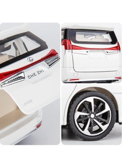 CHE ZHI 1:24 Lexus LM300 Diecast Metal Model Toy Car Scale Model Car with Sound and Light, Model Car with Sound and Light, White  - Image 4
