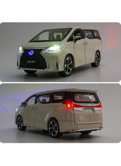 CHE ZHI 1:24 Lexus LM300 Diecast Metal Model Toy Car Scale Model Car with Sound and Light, Model Car with Sound and Light, White  - Image 5