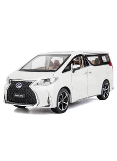 CHE ZHI 1:24 Lexus LM300 Diecast Metal Model Toy Car Scale Model Car with Sound and Light, Model Car with Sound and Light, White  - Image 1