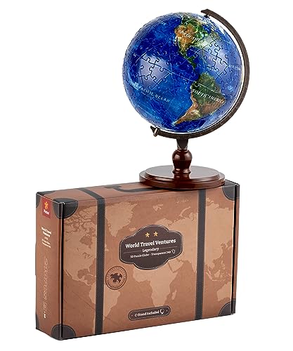 Pintoo 3D Puzzle Globe Legendary Small 6 Earth Globe Decor with 240 Curved Translucent Puzzle Pieces Globes of The World for Unisex Adults Explorers Business Home Decoration A3752 - Image 1