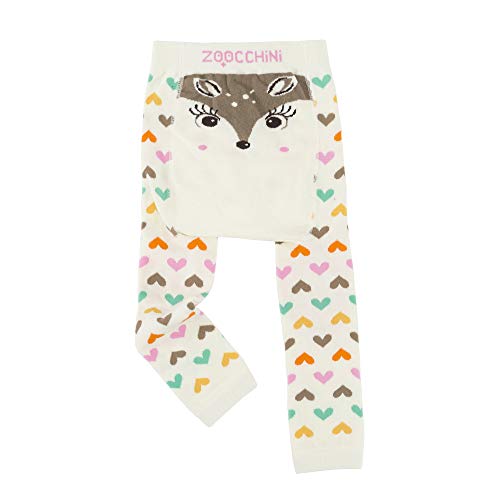 ZOOCCHINI Baby/Toddler Crawling Pants with Non-Slip Silicone Knee Grippers and Matching Anti-Skid Socks, 6-12 Months, Fiona The Fawn - Image 1