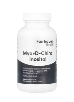 fairhaven health Myo + D-Chiro Inositol 120 Capsules  - Image 2