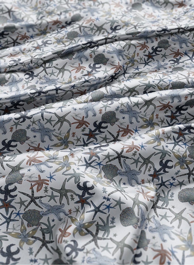 فيلاتو Ø¬Ù„Ø§Ø¨ÙŠØ© Ù…Ø®ÙˆÙŠØ± Ù…Ù† Ù‚Ù…Ø§Ø´ Ø­Ø±ÙŠØ± Ø§Ù„Ù„ÙŠÙ„ Ø¹Ø±Ø§Ù…Ù†ÙŠ Ø¨Ø§Ù„ÙŠØ§Ø±Ø¯Ø©ØŒ Ù†Ù…Ø· Ù†Ø¬Ù…Ø© Ø§Ù„Ø¨Ø­Ø±ØŒ Ø£Ø²Ø±Ù‚ Ø±Ù…Ø§Ø¯ÙŠØŒ ØµØ¯Ù�Ø© Ø§Ù„Ø¨Ø­Ø±ØŒ Ø®ÙŠØ§Ø·Ø©ØŒ Ø¹Ø±Ø¶ 58 Ø¨ÙˆØµØ© - Image 3