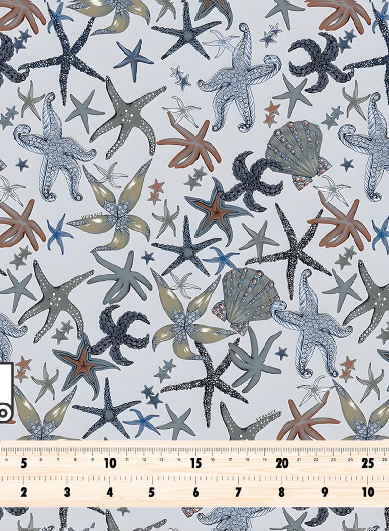 فيلاتو Ø¬Ù„Ø§Ø¨ÙŠØ© Ù…Ø®ÙˆÙŠØ± Ù…Ù† Ù‚Ù…Ø§Ø´ Ø­Ø±ÙŠØ± Ø§Ù„Ù„ÙŠÙ„ Ø¹Ø±Ø§Ù…Ù†ÙŠ Ø¨Ø§Ù„ÙŠØ§Ø±Ø¯Ø©ØŒ Ù†Ù…Ø· Ù†Ø¬Ù…Ø© Ø§Ù„Ø¨Ø­Ø±ØŒ Ø£Ø²Ø±Ù‚ Ø±Ù…Ø§Ø¯ÙŠØŒ ØµØ¯Ù�Ø© Ø§Ù„Ø¨Ø­Ø±ØŒ Ø®ÙŠØ§Ø·Ø©ØŒ Ø¹Ø±Ø¶ 58 Ø¨ÙˆØµØ© - Image 4