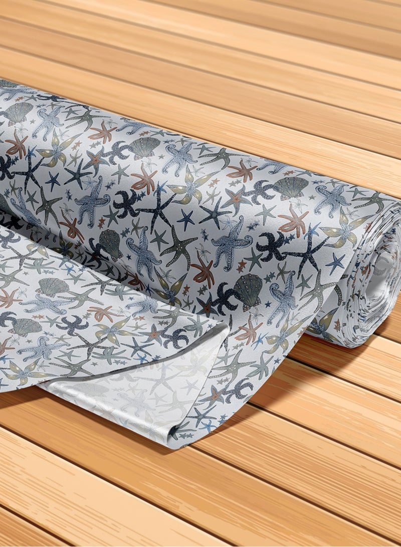 فيلاتو Ø¬Ù„Ø§Ø¨ÙŠØ© Ù…Ø®ÙˆÙŠØ± Ù…Ù† Ù‚Ù…Ø§Ø´ Ø­Ø±ÙŠØ± Ø§Ù„Ù„ÙŠÙ„ Ø¹Ø±Ø§Ù…Ù†ÙŠ Ø¨Ø§Ù„ÙŠØ§Ø±Ø¯Ø©ØŒ Ù†Ù…Ø· Ù†Ø¬Ù…Ø© Ø§Ù„Ø¨Ø­Ø±ØŒ Ø£Ø²Ø±Ù‚ Ø±Ù…Ø§Ø¯ÙŠØŒ ØµØ¯Ù�Ø© Ø§Ù„Ø¨Ø­Ø±ØŒ Ø®ÙŠØ§Ø·Ø©ØŒ Ø¹Ø±Ø¶ 58 Ø¨ÙˆØµØ© - Image 5