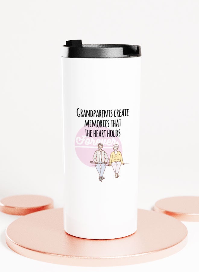 LIT كوب أبيض مع اقتباس متعلق بالعائلة - كوب مستقيم - أفكار هدايا للعائلة - اقتباس عن الأجداد - Image 1