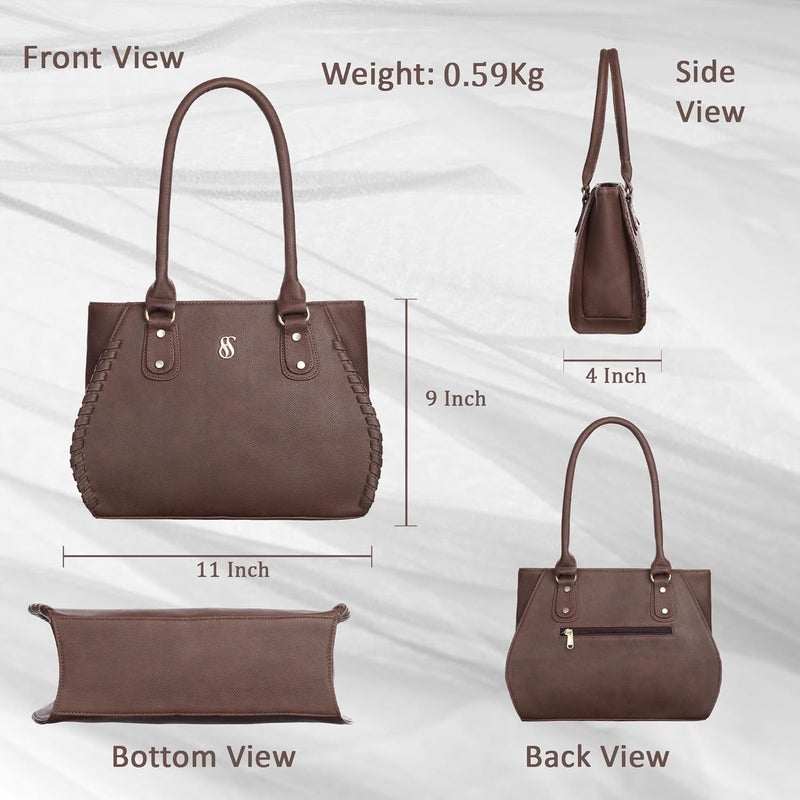 Fostelo Women's Buenos Satchel Tote Handbag for Women | Ladies Purse | Stylish Shoulder Bag | Gift For Women - Image 3