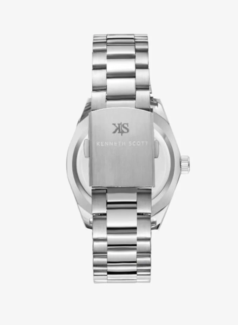 Kenneth Scott  Men's Stainless Steel Analog Watch K23025-SBSH - 40 mm for Men | Best Price UAE