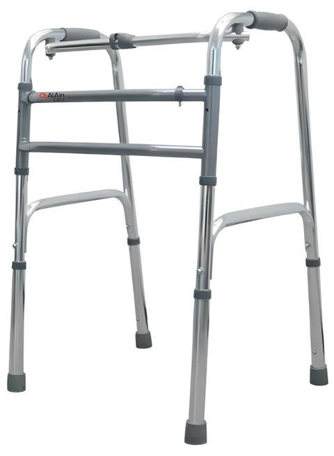 Medical aid Walker Stand Assist Walker crutch Foldable Walking Frame Mobility Aid armrest Crutch Transit Chair for Elderly,Adults,Seniors Handicap Disabled aluminium