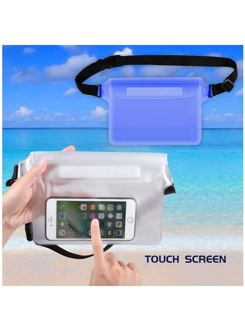 Excefore Waterproof Pouch, Screen Touch Sensitive Waterproof Bag with Adjustable Waist Strap, Keep Your Phone and Valuables Dry, Perfect for Swimming Diving Boating Fishing - Image 3