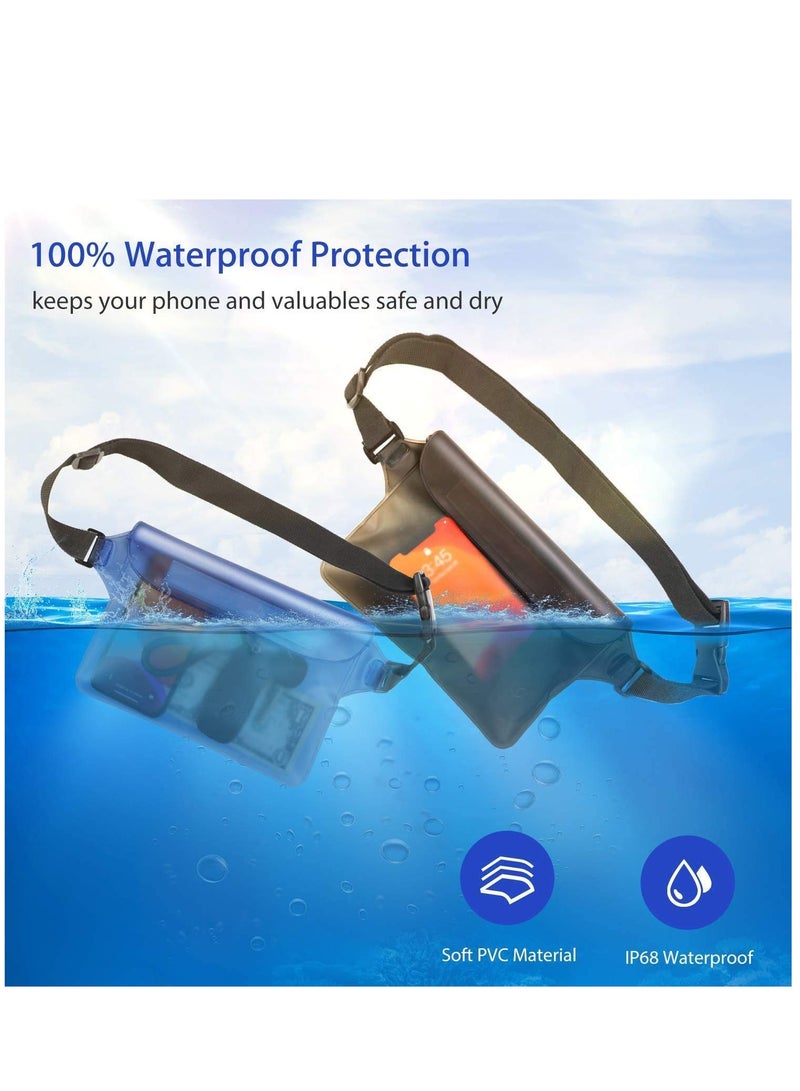 Excefore Waterproof Pouch, Screen Touch Sensitive Waterproof Bag with Adjustable Waist Strap, Keep Your Phone and Valuables Dry, Perfect for Swimming Diving Boating Fishing - Image 2