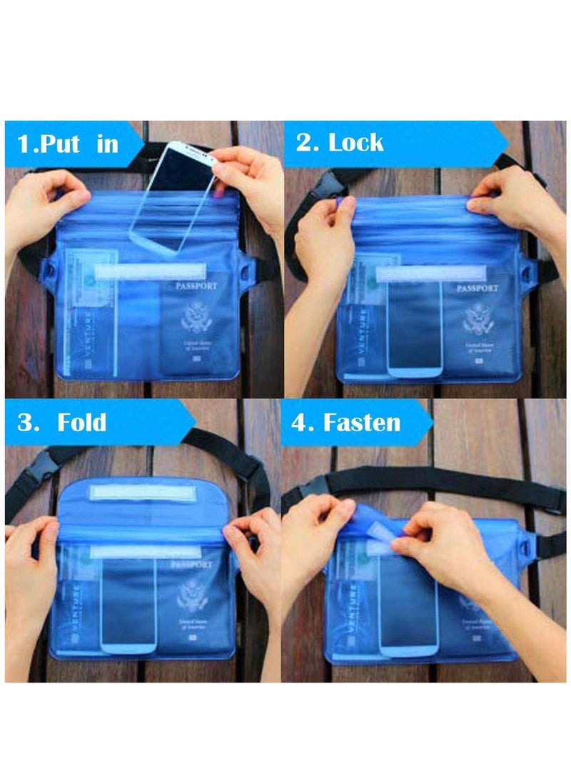 Excefore Waterproof Pouch, Screen Touch Sensitive Waterproof Bag with Adjustable Waist Strap, Keep Your Phone and Valuables Dry, Perfect for Swimming Diving Boating Fishing - Image 5