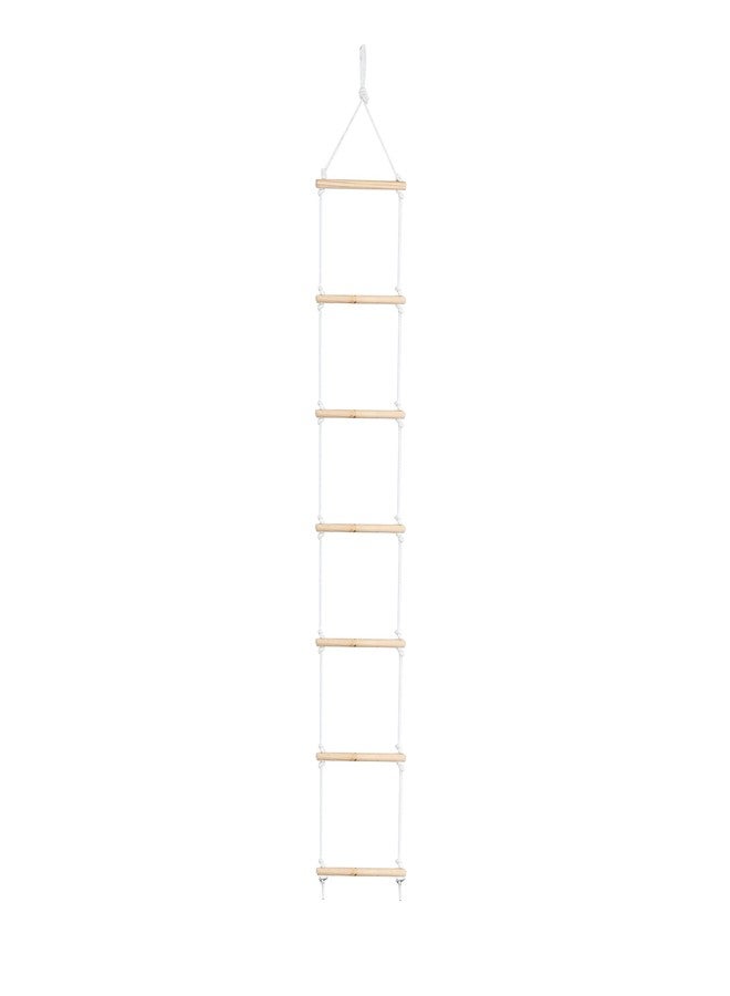 BOFFLE Rope Climbing Ladder Indoor/Outdoor for Kids - Ninja Obstacle, 4 to 10 Years (White) - Image 1