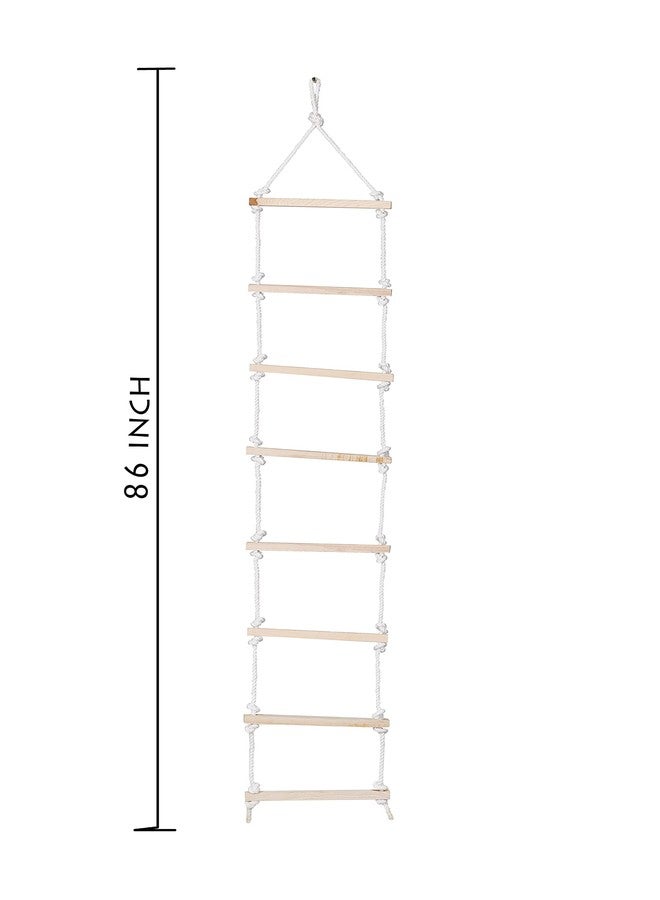 BOFFLE Rope Climbing Ladder Indoor/Outdoor for Kids - Ninja Obstacle, 4 to 10 Years (White) - Image 5