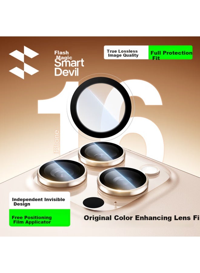 Smartdevil Lens Protector For Apple 16 Pro/16 Pro Max, Iphone 16 Pro/16 Pro Max Full Lens Protection Anti-scratch Film, Transparent Independent Lens, No Case Interference, 1 Set - Image 1