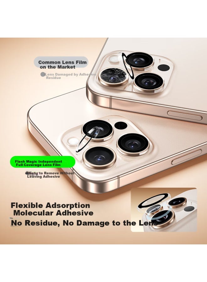 Smartdevil Lens Protector For Apple 16 Pro/16 Pro Max, Iphone 16 Pro/16 Pro Max Full Lens Protection Anti-scratch Film, Transparent Independent Lens, No Case Interference, 1 Set - Image 3