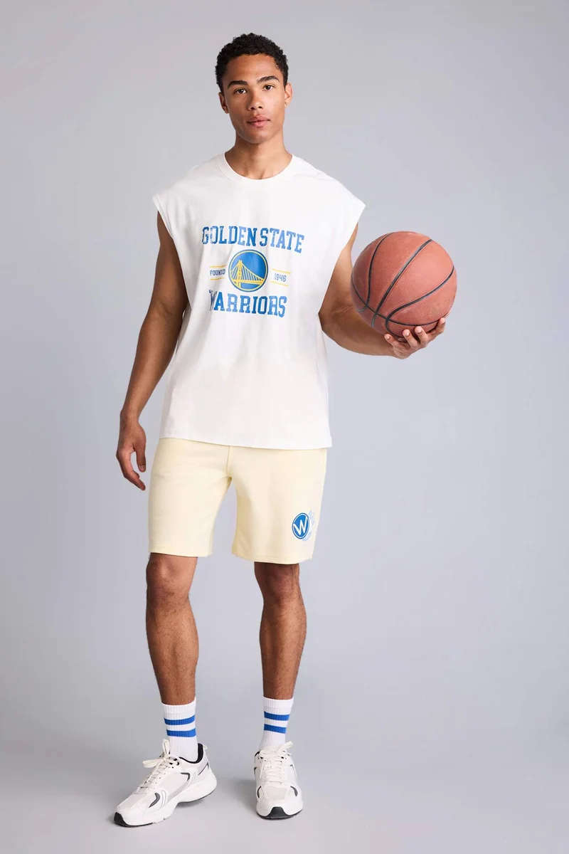 DeFacto Oversize Fit Sleeveless NBA Golden State Warriors Licensed Tank Top
