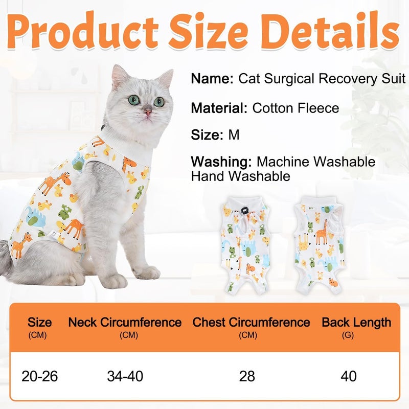HYRAINBOW Transit & use compatible Cat Recovery Suit for Post Surgery Care, Soft Cotton Breathable Cats Surgery Recovery Suit for Abdominal Wounds, Cat Onesie Post Surgerys Suit to Stop Licking for Healing Use Gulf climate fit - Image 5
