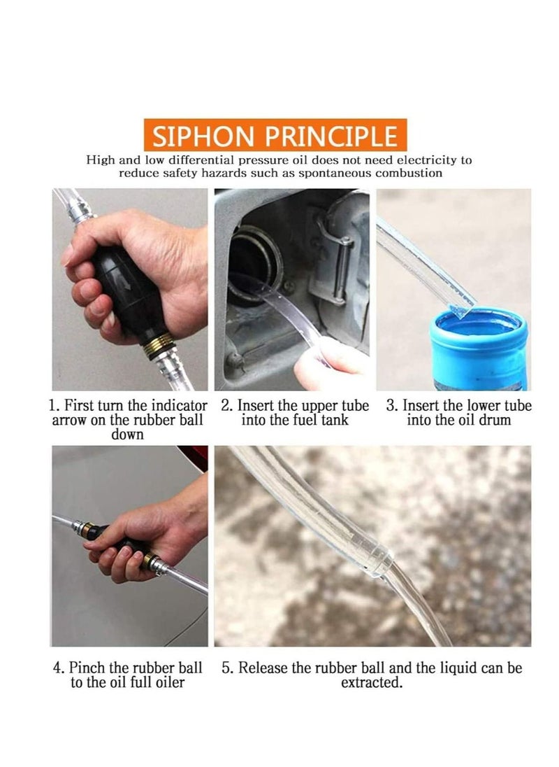 ECVV - Portable manual car fuel transfer siphon hand pump - Image 1