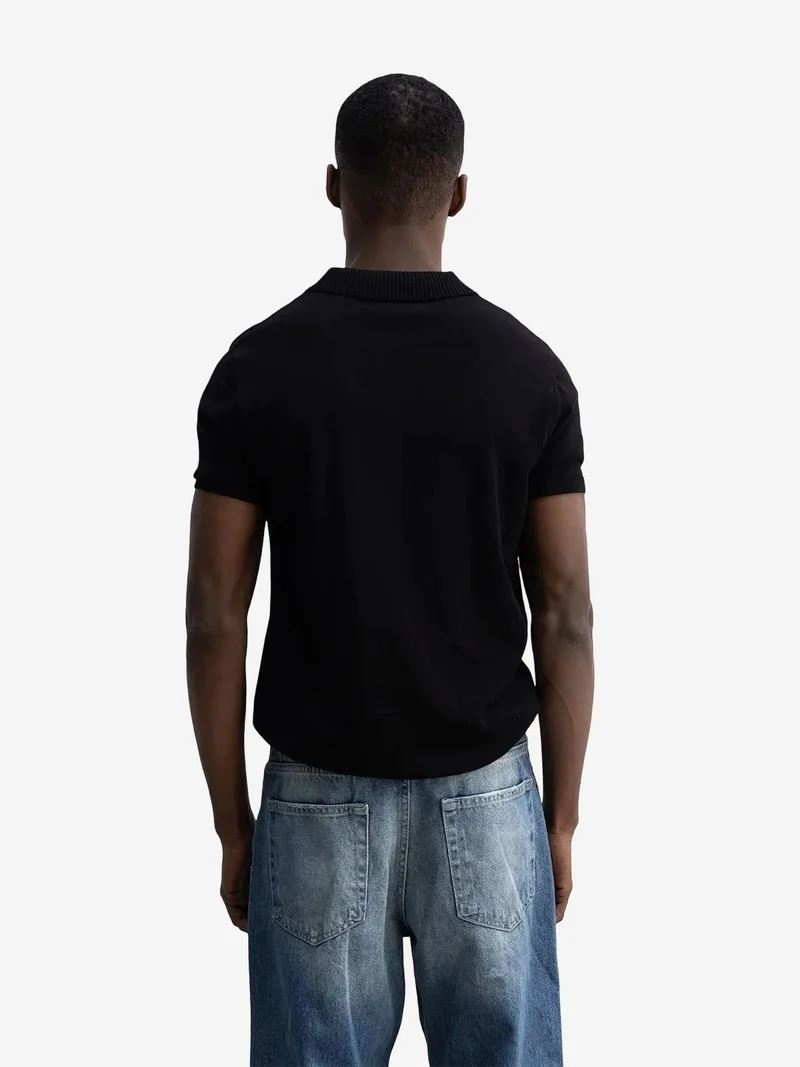 Giesto Black GIESTO Comfort Fit Polo Shirt for Men | Best Price UAE