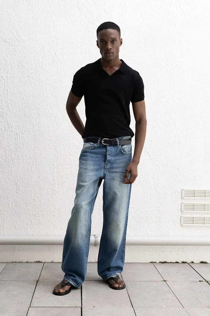 Giesto Black GIESTO Comfort Fit Polo Shirt for Men | Best Price UAE