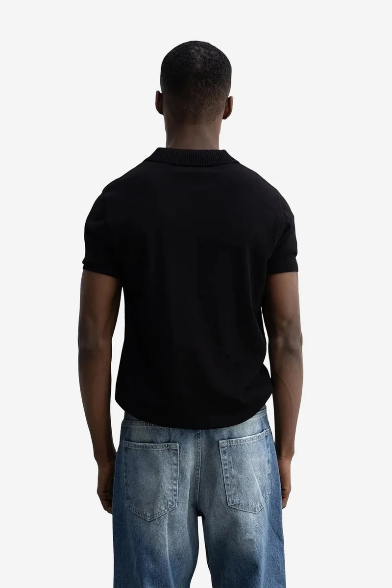 Giesto Black GIESTO Comfort Fit Polo Shirt for Men | Best Price UAE