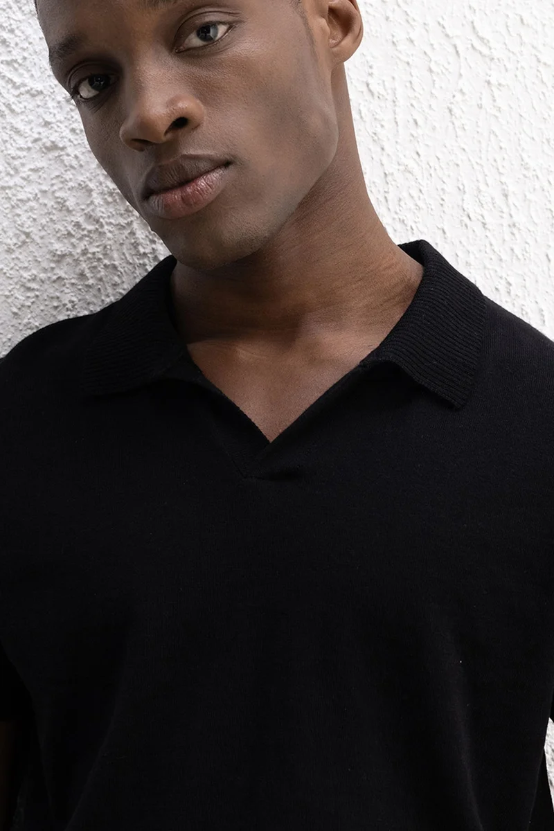 Giesto Black GIESTO Comfort Fit Polo Shirt for Men | Best Price UAE