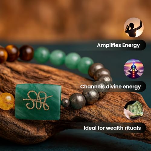 Divine Hindu Zibu Money Coin Bracelet | Wealth Attraction Symbol, Prosperity Energy, Abundance & Luck, Manifestation, Positive Vibes | Stretchable | For Men & Women - Image 4