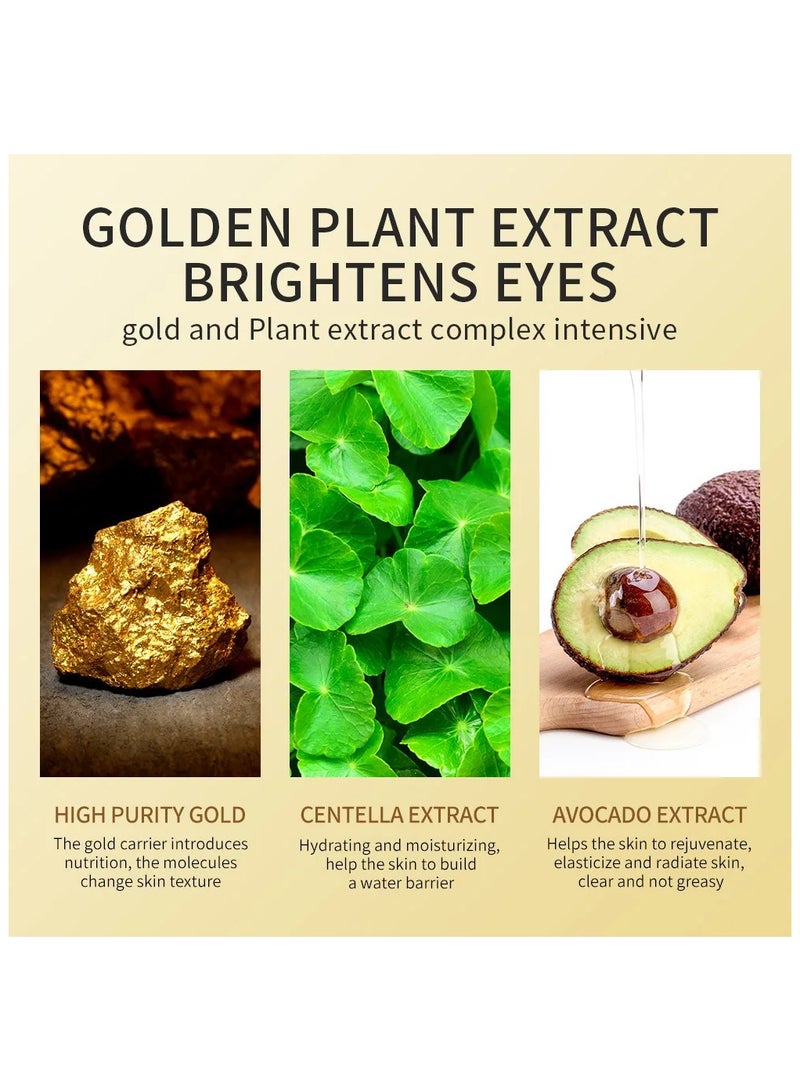 Zozu Avocado Golden Collagen Eye Mask Anti Dark Circles Eye Bags Moisturizing Firming Eye Patches Skin Care Products - Image 5