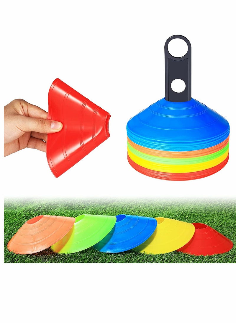 KASTWAVE Training Cone, Football Training, Marking Cones, Sports Cones Marking Cones, Training Accessories Marking Discs, for Football Pulleys, 50 Pieces - Image 1