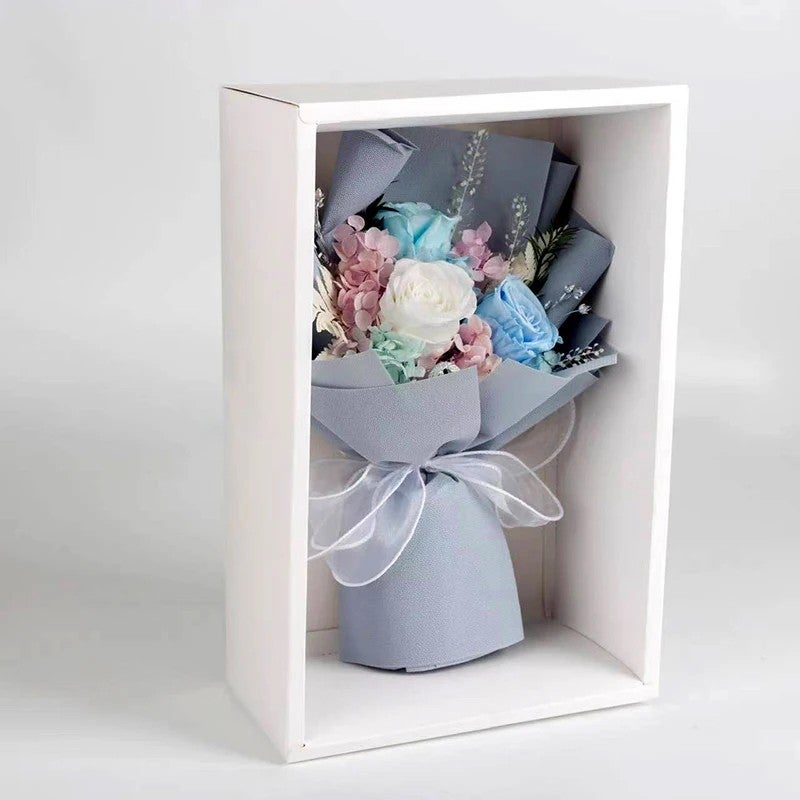 Bluejw Mixed Natural Real Dried Flower Preserved Roses Bouquet – Long-Lasting Dried Plants Arrangement for Home Decor, Wedding, or Gift - Image 4
