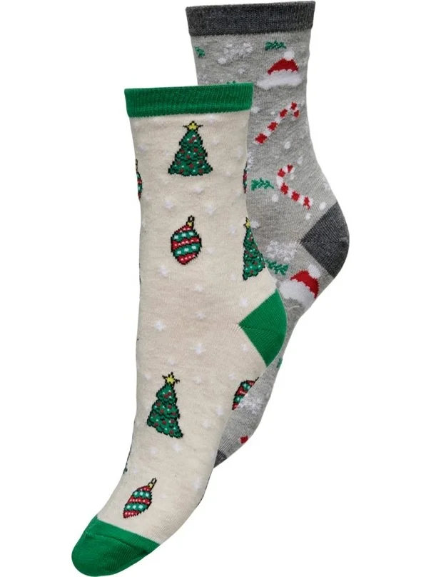ONLY Cream Women's Double Socks 15302308