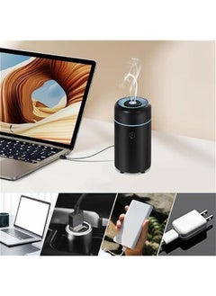 MOXO Car Aroma Humidifier  Wireless Essential Oil Diffuser Ultrasonic Diffuser with 7 Colors Lights 2 Mist Mode Quiet Operation for Baby Home Office Room Car Travel Black)  - Image 2
