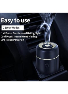 MOXO Car Aroma Humidifier  Wireless Essential Oil Diffuser Ultrasonic Diffuser with 7 Colors Lights 2 Mist Mode Quiet Operation for Baby Home Office Room Car Travel Black)  - Image 5