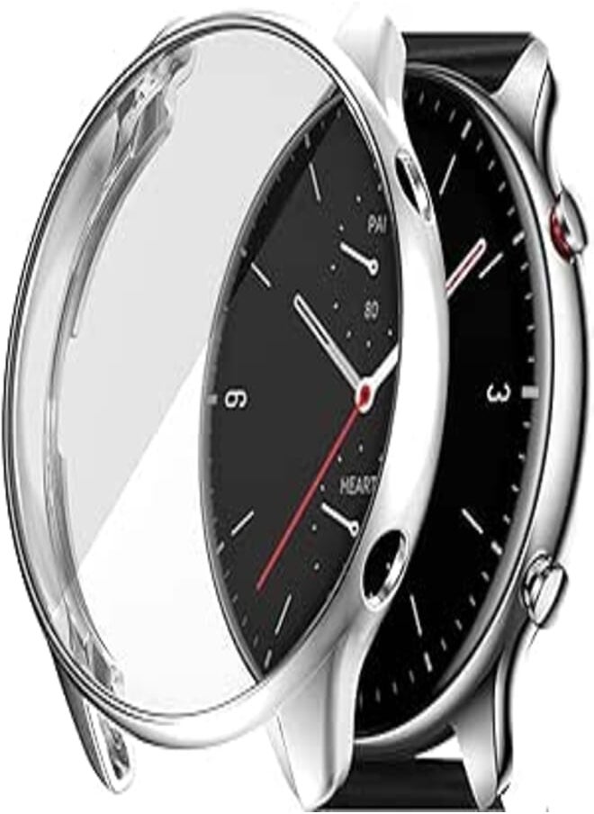 Next Next store Screen Protector Wrap Compatible with Amazfit GTR2/GTR 2e Soft TPU Shockproof Cover (Silver) 