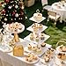 DaYammi 200Pcs Gold Dessert Plates Including 100Pcs Appetizer Plates 6100Pcs Plastic Forks 57Gold Glitter Plastic Square Plate for PartyGold Salad Plate and Cake Forks for Party Wedding - Image 4
