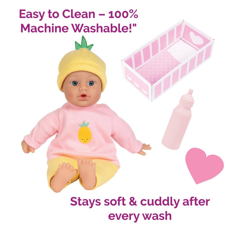 Adora Sweet Baby - 11â€ Soft & Cuddly Baby Doll, Realistic Features, Gentle Scent, Machine Washable, Lightweight & Easy to Hold | Adorable Playmate (Pineapple) - Image 5