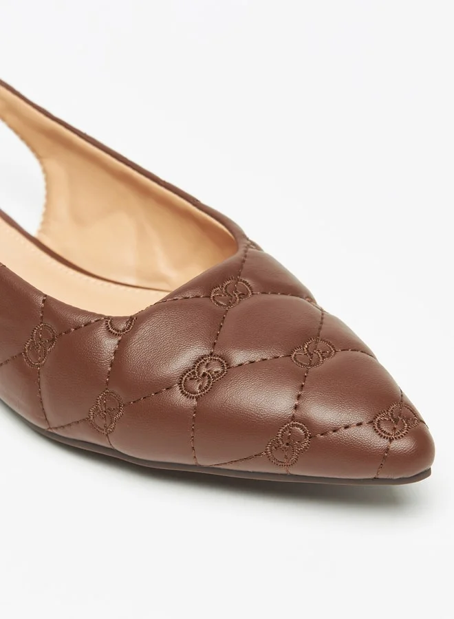 Celeste Women Quilted Sling Back Slip On Ballerina Shoes