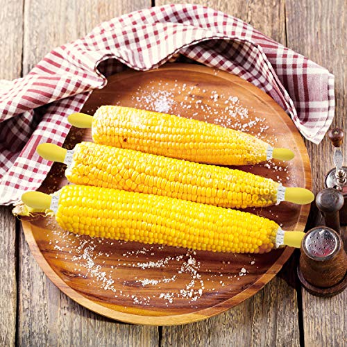 Recoil Corn Cob Holders Skewers BBQ Twin Prong Holders, Corn Dishes and Butter Spreader Set Kits, Includes 8 Corn Cob Holders, 4 Corn Dishes and Butter Spreader - Image 5