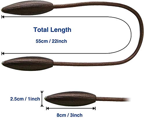 Home-Cloud HomeCloud Polyester Blend Curtain Holder Tieback/Alloy Curtain Tieback/Drape Tie Backs, Decorative Unique Design 2 Pcs(Mulitcolor) (Brown)(Foldable;Light Weight) - Image 4