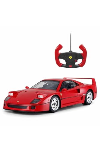 RASTAR Radio Remote Control 1/14 Scale Ferrari F40 Licensed RC Model Car w/Front Light Controller Open/Close(Red),unisex-children - Image 1