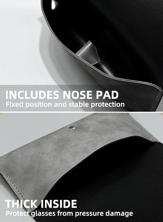FONHCOO Sunglasses Case, Made Of Soft-Touch Lambskin Fabric, Featuring An Instagram-Worthy, High-End Design And Including Nose Pads. - Image 5